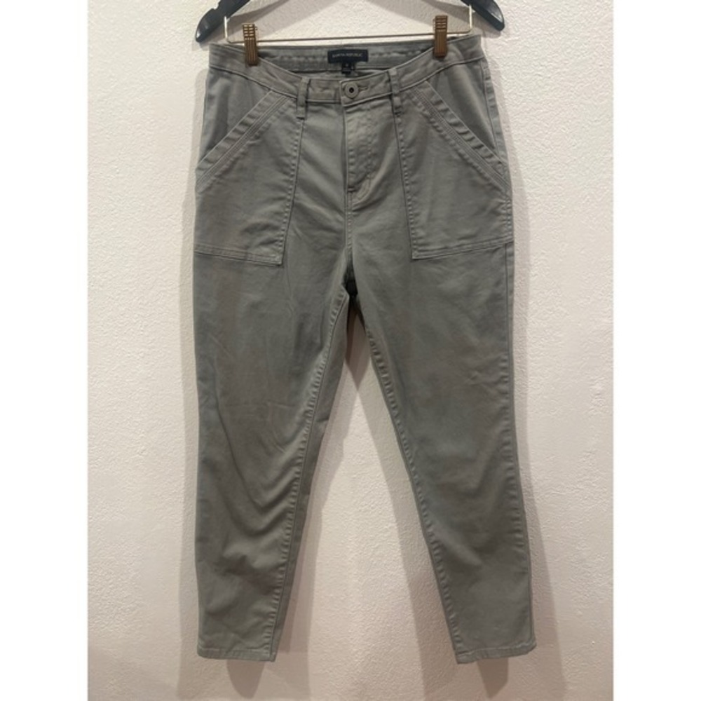 NEW! Women's Banana Republic High Rise Twill Pants - Gray Size 10